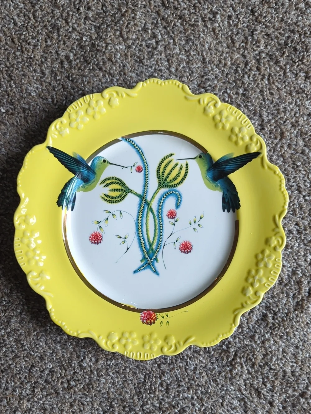 Anthropologie Nature Table Lou Rota Hummingbird Dessert Plate